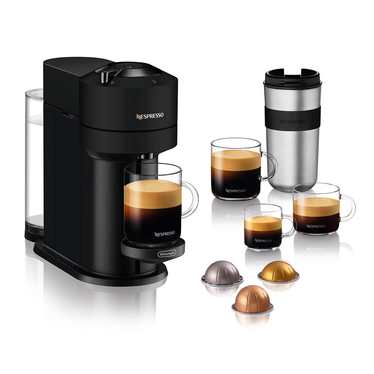 Vertuo Next Machine à café et expresso avec WIFI et Bluetooth intégrés, Noir mat
