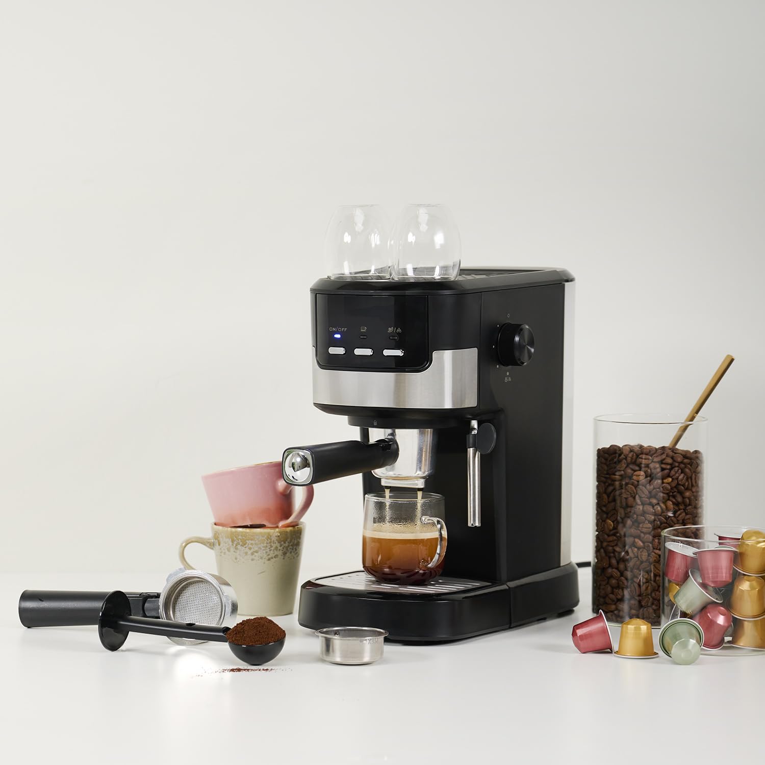 Machine à Espresso 2 tasses à la fois | 20 bars | 1100 W