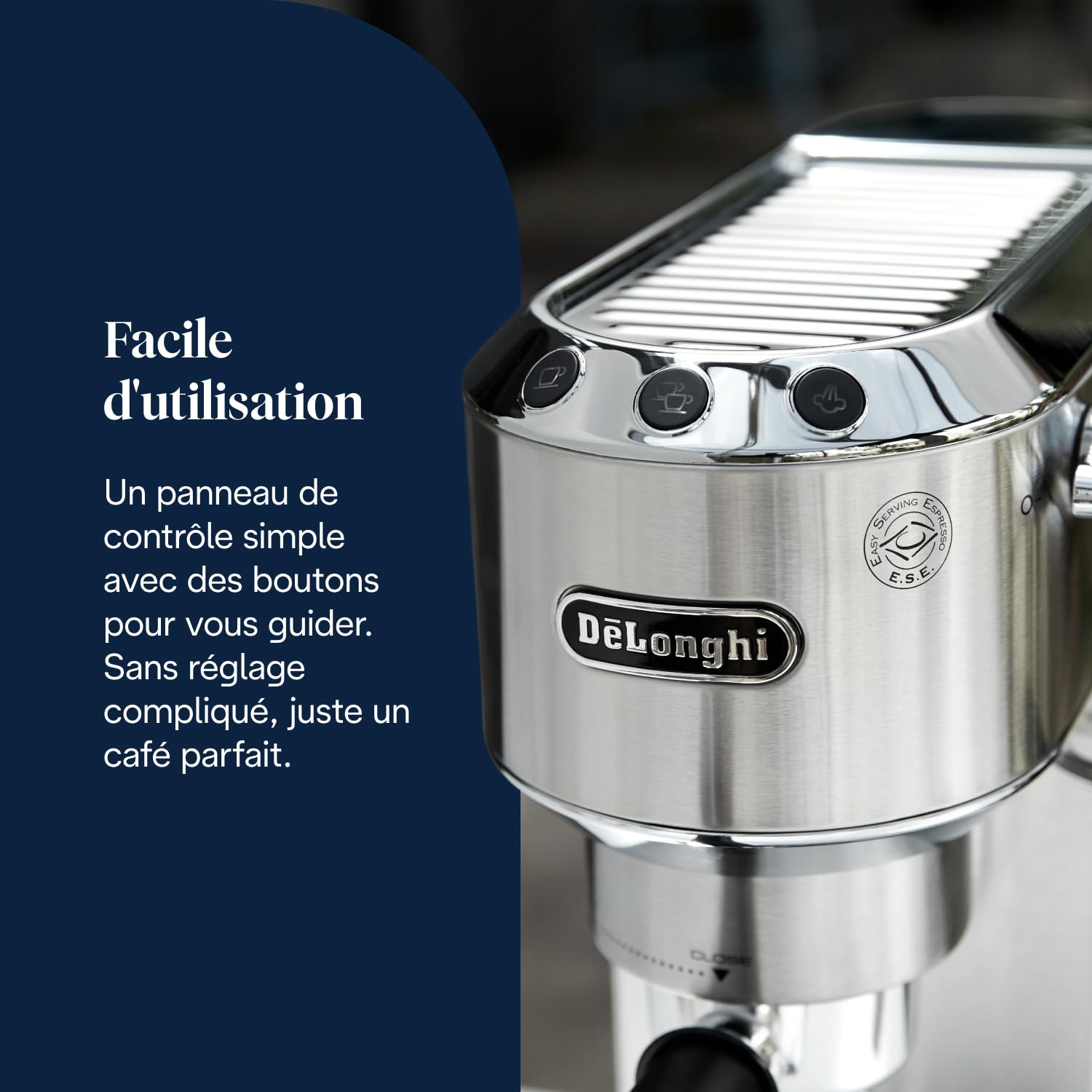 Machine à Expresso avec Buse à Mousse de Lait Professionnelle, Réservoir de 1 L, Boîtier en Métal