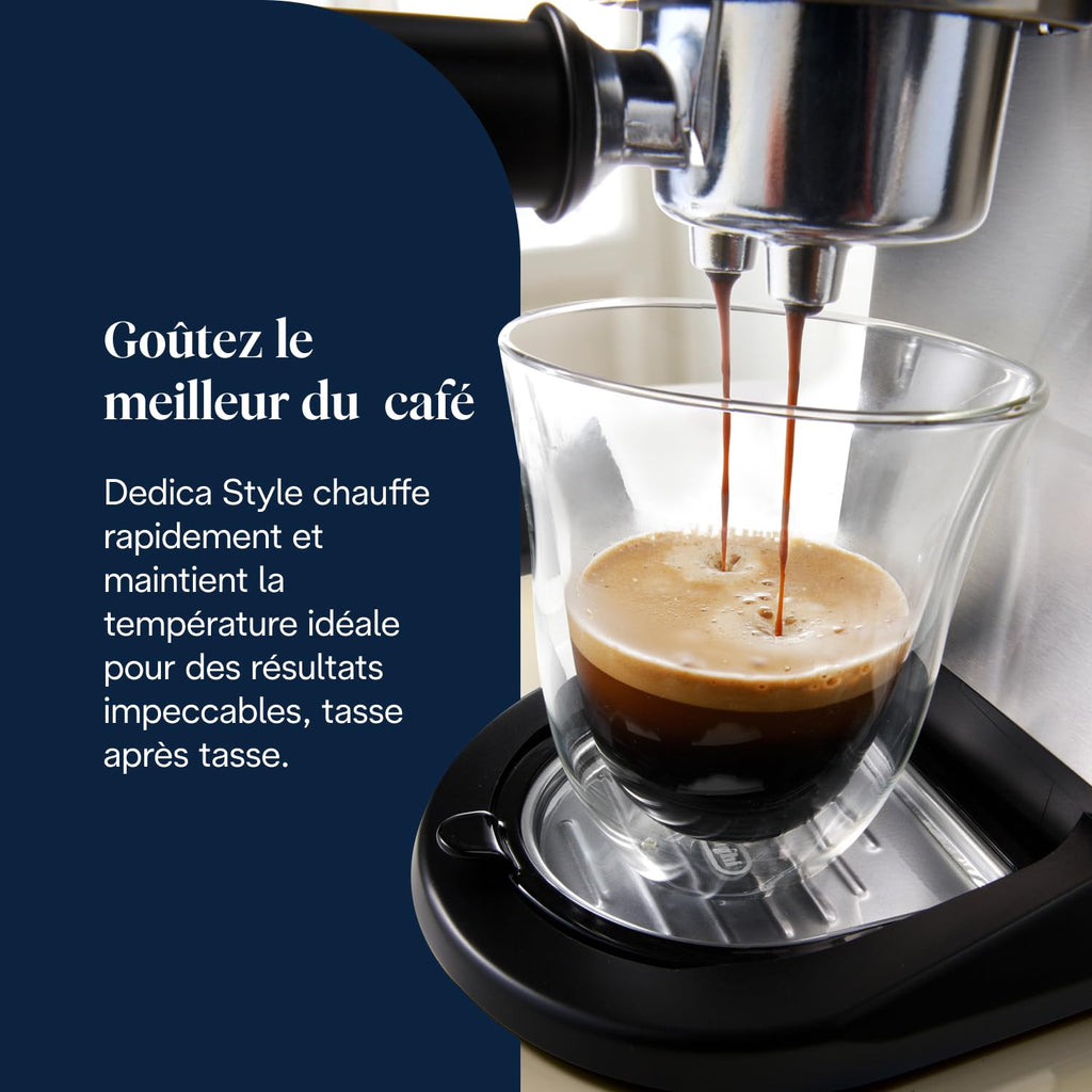 Machine à Expresso avec Buse à Mousse de Lait Professionnelle, Réservoir de 1 L, Boîtier en Métal